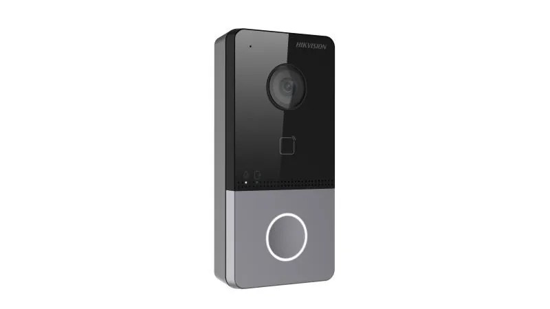 The Hikvision KIS603 door station, side view