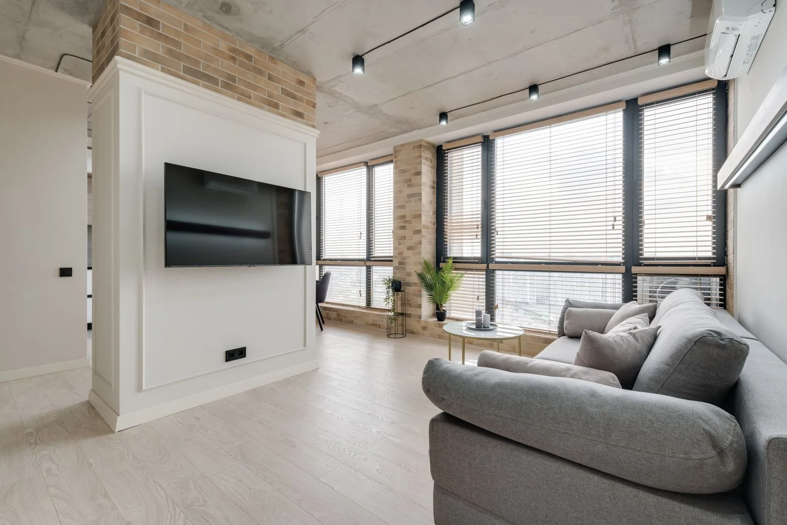 Condominium living room with smart aircon integration in Singapore