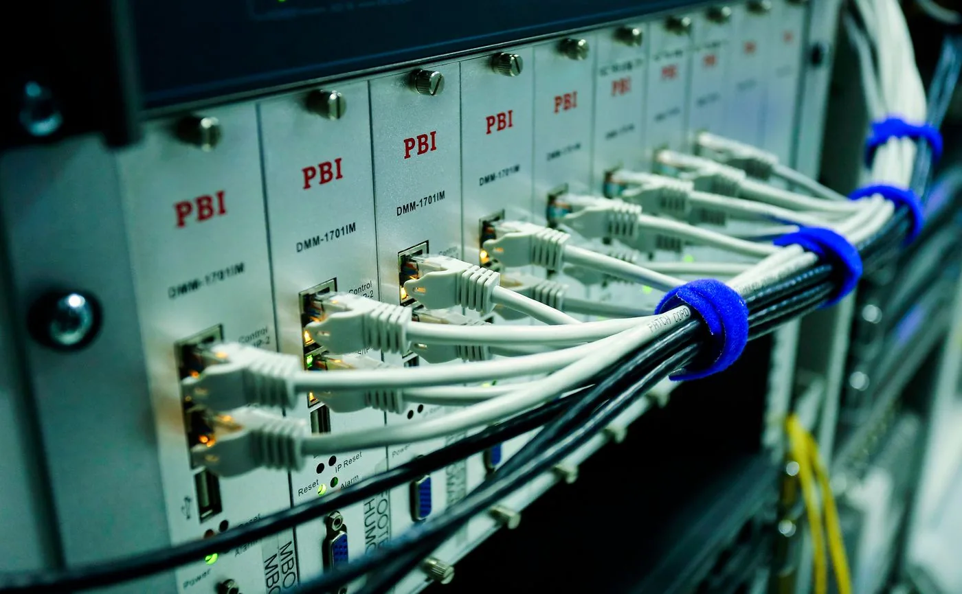 Neat structured cabling and patch panel installed by Roen in a Singapore home